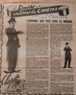 CHARLIE CHAPLIN CHARLOT L'homme Qui Fait Rire Le Monde  Dans Les Coulisses Du Cinéma 24X19cm  Article  De 1952 - Sylvain Et Sylvette