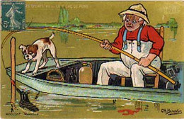 Cpa Signée Ch. Beauvais - Les Sports - La Pêche De Fond - Impr. Moullot, Marseille    ( S.8738) - Beauvais