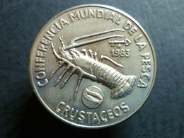 Cuba - 1 Peso 1983 - Conferenza Mondiale Sulla Pesca - Crostaceo  - KM# 107 - Cuba