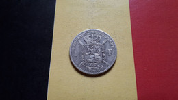 BELGIE LEOPOLD II MOOIE 1 FRANK 1887 ZONDER PUNT ARGENT/ZILVER/SILBER/SILVER - 1 Franc