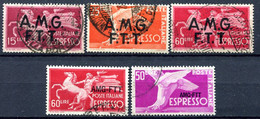 Z2906 ITALIA TRIESTE A 1947-50 Espresso, Lotto Di 5 Francobolli Differenti, Usati, Valore Catalogo € 135, Buone-ottime C - Exprespost