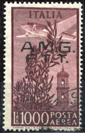 Z2905 ITALIA TRIESTE A 1948 Campidoglio L. 1000, Sassone 16, Usato, Valore Catalogo € 380 (per Linguellato) E € 500 (per - Poste Aérienne