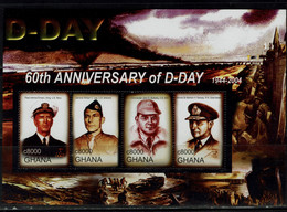 GHANA 2004 60th ANNIVERSARY OF D-DAY 1944-2004 MI No BLOCK 461 MNH VF!! - Guerre Mondiale (Seconde)