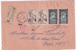 1954 - ALGERIE - ENVELOPPE RECOMMANDEE De ALGER => PARIS - "VU PAR LA DOUANE" ! - Storia Postale