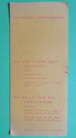 Buvard 435 - Laboratoire Servier - DIGIPLEX CORAGOXINE - Etat D'usage:voir Photos - Fermé 26x11 Cm Environ - Vers 1950 - Produits Pharmaceutiques