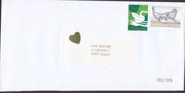 Denmark SYDJYLLANDS POSTCENTER 2005 Cover Brief SKJERN Christmas Seal Swan Bird Vogel Oiseau Seals Robbe Stamp Herz - Lettres & Documents