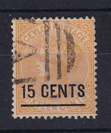 Ceylon: 1885   QV - Surcharge   SG189    15c On 16c    Used - Ceylon (...-1947)
