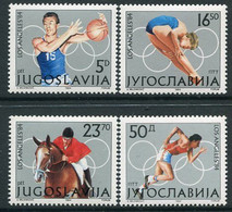 YUGOSLAVIA 1984  Olympic Games, Los Angeles  MNH / **.  Michel 2048-51 - Unused Stamps