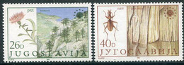 YUGOSLAVIA 1984  European Nature Protection  MNH / **.  Michel 2053-54 - Unused Stamps