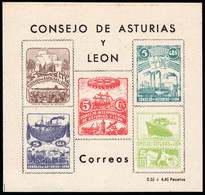 España - Asturias Y León - (*) S/Cat - HB Privada Con Los Sellos 1/7 - Asturien & Léon