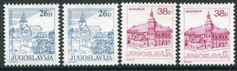 YUGOSLAVIA 1984 Towns Definitive 26 D., 38 D. Both Perforations MNH / **.  Michel 2059-60A,C - Ongebruikt