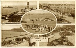 Isle Of  Man Multiview-SS King Passing Lighthouse,Toast Rack,Victoria Prom 1958(R.Tuck) - Isle Of Man