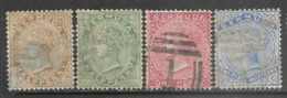 Bermuda  1880    Sc#16, 18-9, 22  Victorias   Used   2016 Scott Value $7.05 - Bermudes