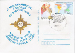 Poland Polska 1997 46th International Eucharistic Congress, Philatelic Exhibition, Wroclaw-Legnica-Olawa - Cartas & Documentos