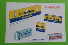 Buvard 516 - Laboratoire Servier - DOMISTAN Et SARPAGAN - Etat D'usage : Voir Photos - 20x13.5 Cm Environ - Vers 1960 - Produits Pharmaceutiques