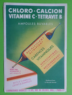 Buvard 518 - Laboratoire Michels - CHLORO-CALCION  - Etat D'usage : Voir Photos - 15x21 Cm Environ - Vers 1960 - Produits Pharmaceutiques