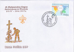 Poland Polska 1997 46th International Eucharistic Congress, Wroclaw, Scout Scouts - Lettres & Documents