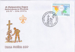 Poland Polska 1997 46th International Eucharistic Congress, Wroclaw, Scout Scouts - Cartas & Documentos