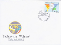 Poland Polska 1997 FDC 46th International Eucharistic Congress, Wroclaw - Lettres & Documents
