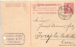 Fabrication De Peignes En Ivoire/Joseph LECOEUR/Ivry La Bataille/Commande/DEPREZ & Cie / NYON /SUISSE/1909     FACT495 - Switzerland
