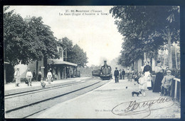 Cpa Du 89 Saint Sauveur  La Gare -- Ligne D' Auxerre à Gien     JA22-04 - Saint Sauveur En Puisaye