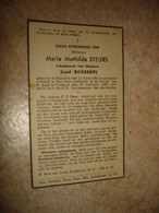 FAIRE PART DECES - MARIA MATHILDA STEURS - BOOISCHOT ( HEIST OP DEN BERG ) 1890 - TURNHOUT 1946 - Todesanzeige