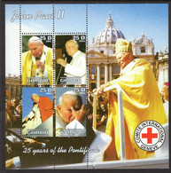 GAMBIA -  SHEET BLOCK -  POPE JOHN PAUL II - MINT NOT HINGED SOUVENIR 2.16 - Papes