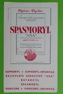 Buvard 530 - Laboratoire ANA - SPASMORYL - Etat D'usage : Voir Photos - 12.5x21 Cm Environ - Vers 1950 - Produits Pharmaceutiques