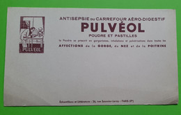 Buvard 537 - Laboratoire - PULVEOL - Etat D'usage : Voir Photos - 21.5x12.5 Cm Environ - Vers 1950 - Produits Pharmaceutiques