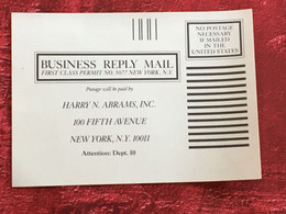 Business Reply Mail-New-York USA Etats-Unis-☛document Commercial Publicitaire -☛Port Payé-Postage Paid-Book - Stati Uniti