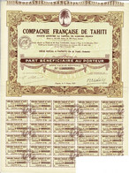 Titre Ancien - Compagnie Française De Tahiti - Titre De 1929 - - Agriculture