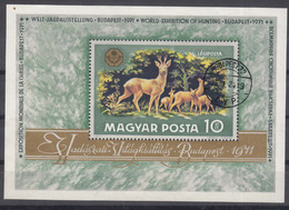 Hungary 1971 Deers Mi#Block 82A Used - Used Stamps