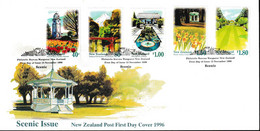 New Zealand 1996 Scenes Sc 1400-1404 FDC - Cartas & Documentos