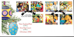 New Zealand 1994 Christmas Sc 1237-43 FDC - Briefe U. Dokumente