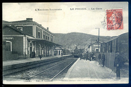 Cpa Du 07 Le Pouzin   La Gare   JA22-07 - Le Pouzin