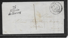Cursive 75 / St Jouin / De Marnes & T.15 Loudun 1853 - TB - 1849-1876: Période Classique