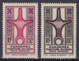 GHADAMES : POSTE AERIENNE CROIX D'AGADEM N° 1/2 NEUFS ** GOMME SANS CHARNIERE - Neufs