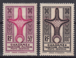 GHADAMES : POSTE AERIENNE CROIX D'AGADEM N° 1/2 NEUFS ** GOMME SANS CHARNIERE - Unused Stamps