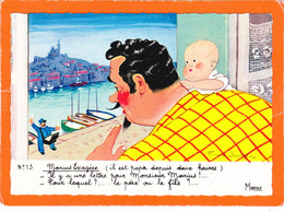 Carte Fantaisie - Marius Exagère (il Est Papa Depuis 2 Heures)....Mireille - Fernand Bourgeois N° 13 - Bourgeois