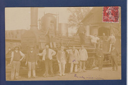 CPA [03] Allier Bezenet Varennes Train Locomotive Chemin De Fer Circulé Carte Photo - Autres & Non Classés