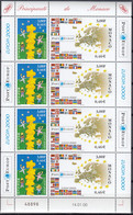 MONACO  2499-2500, Kleinbogen, Postfrisch **, Euro-Nominale, Europa CEPT: Sternenturm, 2000 - Blocks & Sheetlets