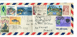 PHILIPPINES - Affr. Sur Lettre Par Avion Pour La France - Filipinas