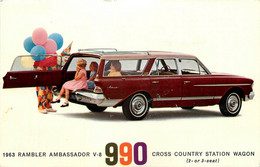 Automobile Ancienne * Voiture De Marque RAMBLER Ambassado V 8 990 * Cross Country Station Wagon * Auto Car - PKW