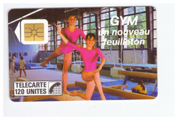 Carte Téléphonique France 1989 Télécarte Phonecard Gym Nouveau Feuilleton F95 Luxe Cote 8€ U120 Gymnastique - 1989