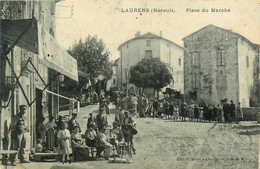 Laurens * La Place Du Marché * Terrasse Du Café Glacier * Villageois - Other & Unclassified