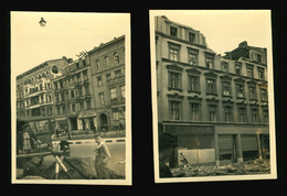 2x Orig. Foto WKII Fliegerschäden Ruine Bombenabwurf Kottbusser Ufer Berlin, Bomben, Zerbombt, Zerstörtes Berlin - Kreuzberg