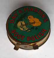 Ancienne Boite En Tole Métal Fer Cirage Boot Polish Day & Martin's - Boîtes