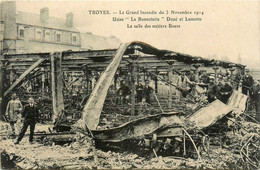 Troyes * Le Grand Incendie Du 3 Novembre 1914 * Usine La Bonneterie , DOUE Et LAMOTTE * La Salle Des Métiers BOERS - Troyes