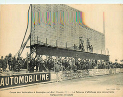 Boulogne Sur Mer * La Coupe Des Voiturettes , Le 25 Juin 1911 * Tableau D'affichage Concurrents Marquant Les Résultats - Boulogne Sur Mer