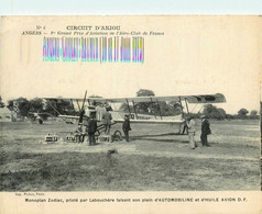 Angers * Circuit D'anjou * 1er Grand Prix Aviation Aéro Club De France * Angers Cholet Saumer Juin 1912 * Avion Biplan - Angers